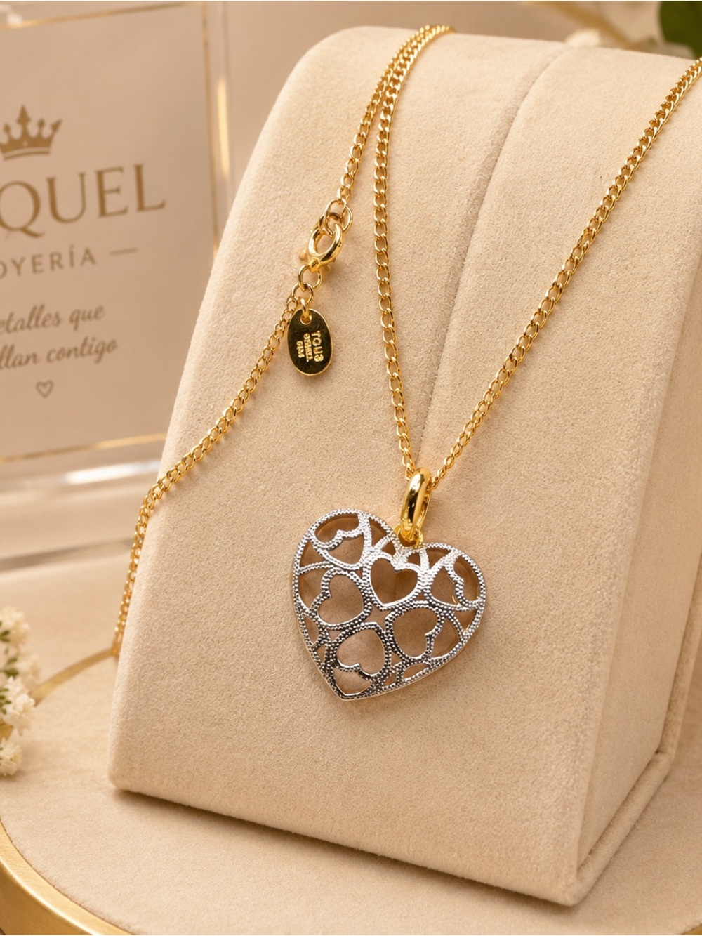 New! Only one ✋🏻Gold and Silver Heart Pendant Necklace 925